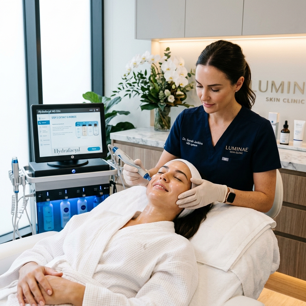 Professional HydraFacial treatment at Al Jurf Medical Center Ajman